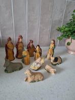 Set nostalgische kerststal figuren, Antiek en Kunst, Ophalen of Verzenden