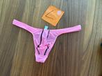 nylon roze string, maat L, shiny, Ophalen of Verzenden, Roze, Slip