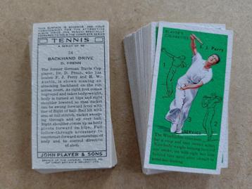 Tennis complete set 50 vintage cigarette cards 1936 beschikbaar voor biedingen