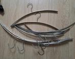 10 RVS klerenhangers, Huis en Inrichting, Ophalen, Wandhaken, Zo goed als nieuw, Minder dan 100 cm