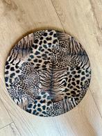 Decoratieplateau luipaardprint, Ophalen of Verzenden, Gebruikt, Rond, Hout