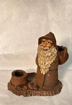 Beeldje kandelaar oude man tovenaar kabouter met baard, Antiek en Kunst, Ophalen of Verzenden
