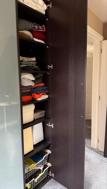 Ikea Pax kastdeuren 229x50 2x hout 2x frosted glas - afbeelding 5