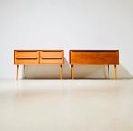 Vintage Teak Midcentury Scandinavisch dressoir sideboard, Huis en Inrichting, Ophalen, 100 tot 150 cm, Teakhout, Zo goed als nieuw