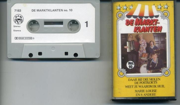 De Marktklanten – No. 10 12 nrs cassette ZGAN, Cd's en Dvd's, Cassettebandjes, Zo goed als nieuw, Origineel, 1 bandje, Ophalen of Verzenden