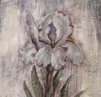 Fleur de Lis “schilderwerk / schilderijtje” op houten paneel, Ophalen of Verzenden, Zo goed als nieuw