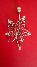 Blad model broche vintage 8 cm breed 5 cm hoog, Sieraden, Tassen en Uiterlijk, Broches, Verzenden, Zo goed als nieuw