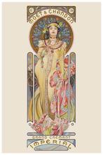 Alphonse Mucha Moet Chandon Art nouveau Affiche Poster, Antiek en Kunst, Verzenden