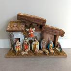 Vintage kerststal uit Duitsland. Steenharz figuren., Ophalen of Verzenden, Gebruikt