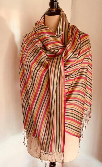 DEVERNOIS PRACHTIGE ZIJDE SHAWL ( NIEUW ) beschikbaar voor biedingen