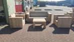 Mooie robuuste loungeset van gebruikt steigerhout., Ophalen, Steigerhout, Loungeset, Bank