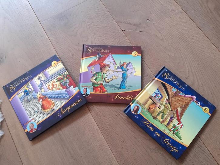 3 Sprookjesboeken met cd: Pinokkio, Hans en Grietje, Assepoe, Boeken, Sprookjes en Fabels, Gelezen, Ophalen of Verzenden