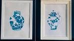 2 Ikea Delfts blauwe posters  in lijsten - 35x45 cm, Ophalen of Verzenden, Zo goed als nieuw, Overige onderwerpen