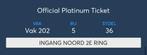 Usher tickets platinum 2 x, Tickets en Kaartjes