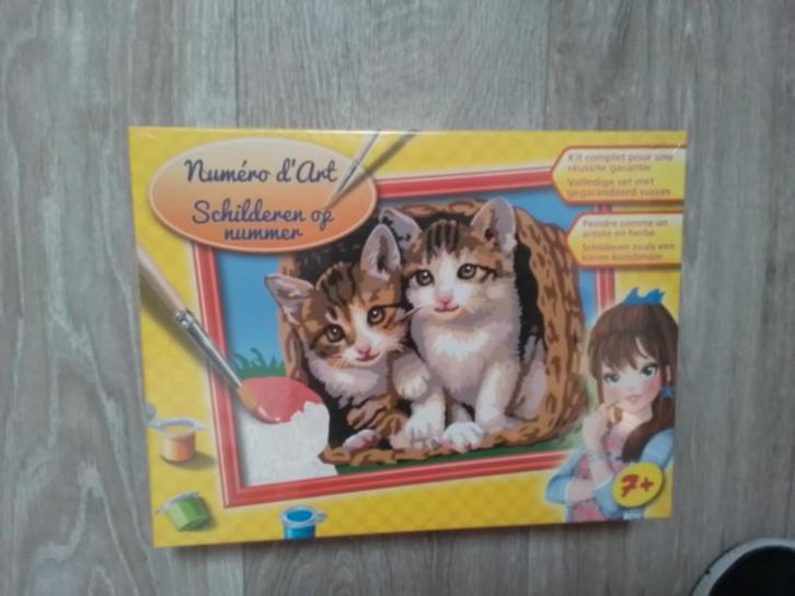 Schilderen op nummer - Poesjes (Nieuw), Hobby en Vrije tijd, Schilderen, Nieuw, Schilderen op nummer, Ophalen of Verzenden