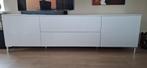 Wit, hoogglans moderne meubelkast, Ophalen, Overige materialen, Gebruikt, 200 cm of meer