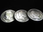 Speld drie dubbeltjes Koning Willem III, Ophalen of Verzenden, Zilver, Broche