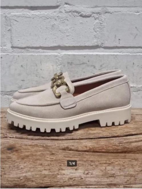 DWARS - Prachtige leren chain loafers maat 41 - Nieuw - DWRS, Kleding | Dames, Schoenen, Nieuw, Espadrilles of Moccasins, Beige