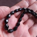 Ketting Zwart Glas geen Git, Sieraden, Tassen en Uiterlijk, Kettingen, Verzenden, Zo goed als nieuw, Zwart, Overige materialen