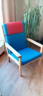 Deense fauteuil ontwerp Hans Wegner., Ophalen of Verzenden, Zo goed als nieuw, Hout, 50 tot 75 cm