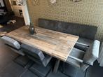 Eettafel met stoelen en bank, Huis en Inrichting, Tafels | Eettafels, Ophalen, Overige materialen, 100 tot 150 cm, Zo goed als nieuw