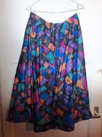 Retro Rok met Kleurrijke Print, Kleding | Dames, Rokken, Overige kleuren, Maat 42/44 (L), Ophalen of Verzenden, Zo goed als nieuw