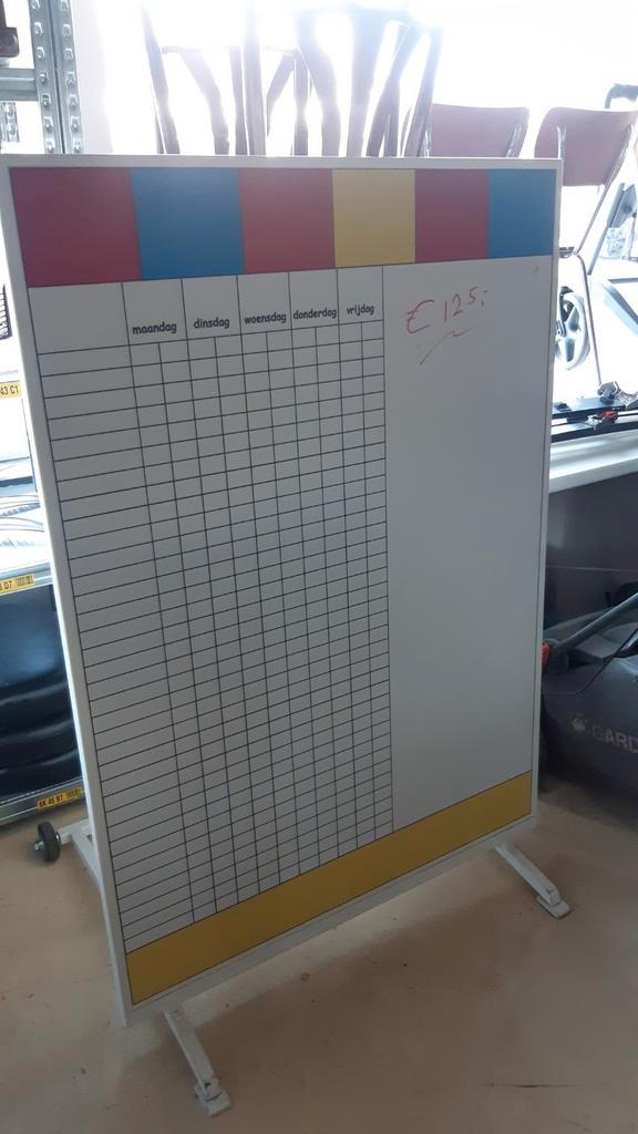 Planbord memobord verrijdbaar, Huis en Inrichting, Woonaccessoires | Memoborden, Gebruikt, Overige typen, Ophalen