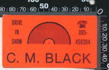 Sticker: Drive-in Show CM Black beschikbaar voor biedingen