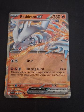 Reshiram EX 20/86 Pokemon White Flare (Mint) beschikbaar voor biedingen