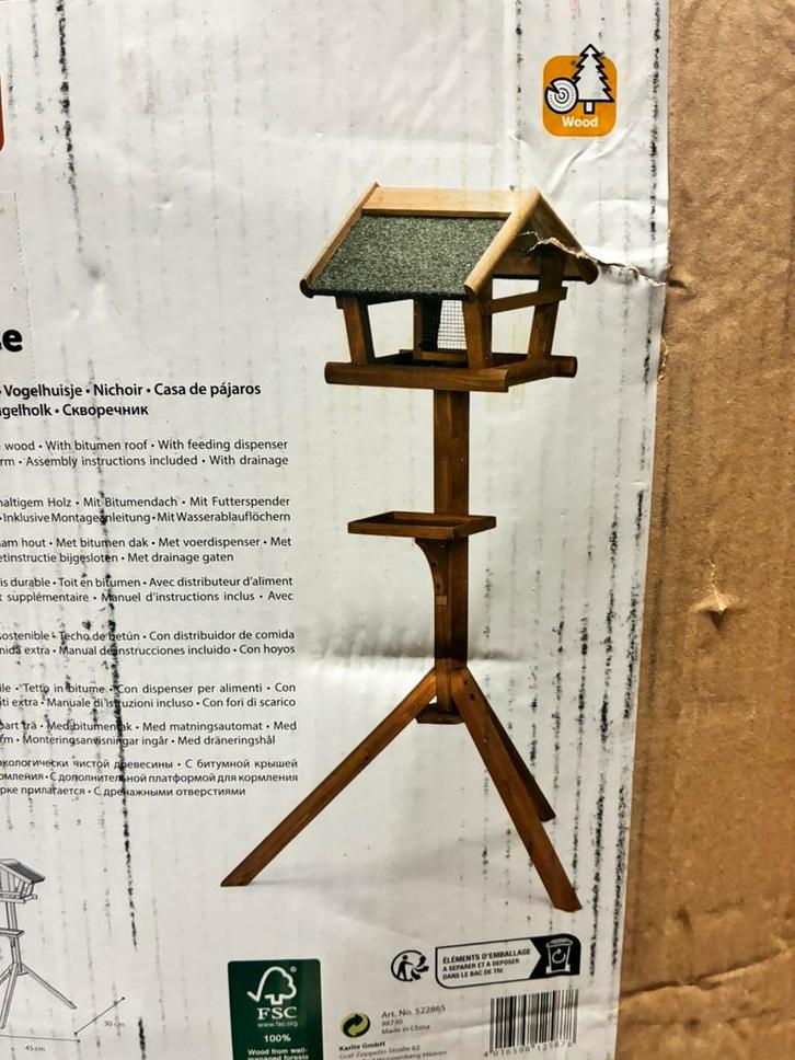 vogelhuisje, vogelvoederhuis, voederhuis, Tuin en Terras, Vogelhuisjes en Vogelbaden, Zo goed als nieuw, Ophalen