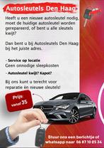 Autosleutels bijmaken Den Haag en Omgeving, Auto-onderdelen, Dashboard en Schakelaars, Ophalen, Nieuw, Overige automerken