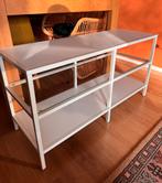 IKEA VITTSJÖ TV Meubel - Wit/Glas, Ophalen, Gebruikt, 100 tot 150 cm, Glas