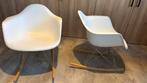 Twee witte schommelstoelen (ook apart te koop), Huis en Inrichting, Stoelen, Ophalen, Zo goed als nieuw, Wit, Eén