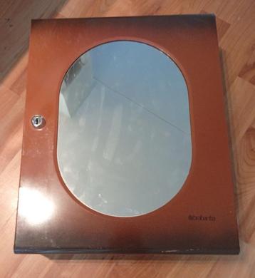 Vintage Brabantia Shadow bruin medicijn spiegel kastje beschikbaar voor biedingen