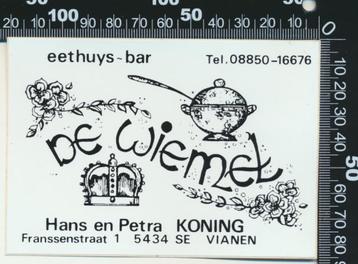 Sticker: Eethuijs Bar De Wiemel - Vianen beschikbaar voor biedingen