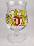 Duvel bierglas met 6 gele Hop duivels, Verzamelen, Duvel, Glas of Glazen, Zo goed als nieuw, Verzenden