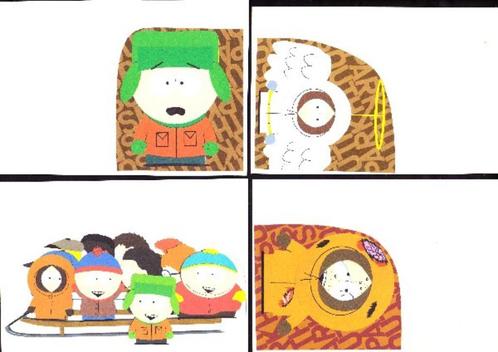 k032) South Park 4x  4 zelfgemaakte kaarten, Verzamelen, Overige Verzamelen, Zo goed als nieuw, Ophalen of Verzenden