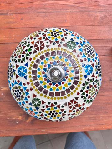 Oosterse multicolor mozaïek plafondlamp beschikbaar voor biedingen