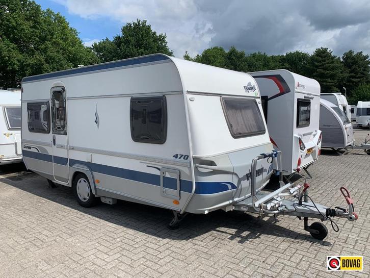 Fendt Saphir 470 TFB Mover/Fietsdr./Voortent, Caravans en Kamperen, Caravans, Bedrijf, tot en met 3, 1000 - 1250 kg, Rondzit, Fendt