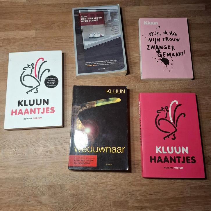 5xboek Kluun:Haantjes,weduwnaar,komt een vr bij dok. zwanger, Boeken, Romans, Zo goed als nieuw, Ophalen of Verzenden