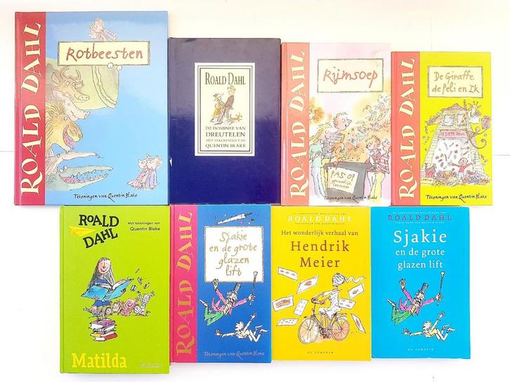 8x Roald Dahl oa. Rotbeesten, Hendrik Meier, Matilda, Sjakie, Boeken, Kinderboeken | Jeugd | onder 10 jaar, Gelezen, Ophalen of Verzenden