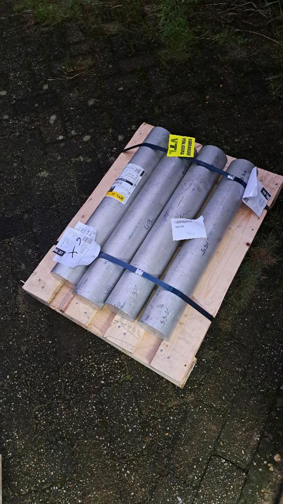 aluminium rond 105x650 rond rondstaf staf, Doe-het-zelf en Verbouw, Metalen, Nieuw, Aluminium, Ophalen