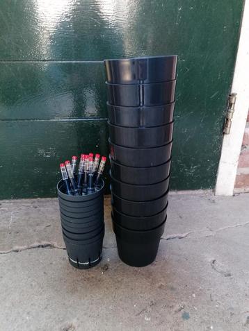 Hydrocultuur kweekpot (9/7) + bijbehorende bloempot (11cm)  beschikbaar voor biedingen