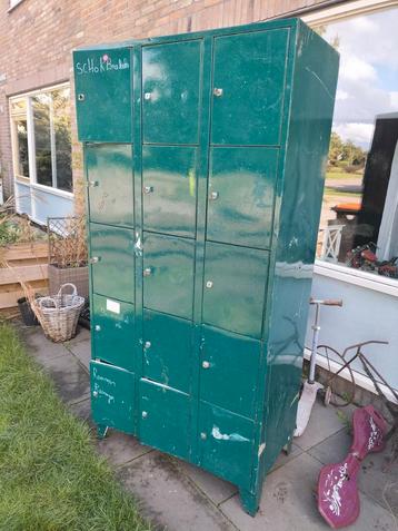 Vintage Metalen Lockerkast - Groen beschikbaar voor biedingen