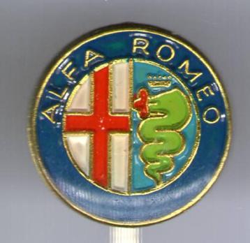 Alfa Romeo email op zilverkl auto speldje 12 mm ( A_017 ) beschikbaar voor biedingen