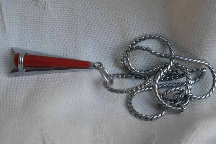 Hanger aan ketting -  Art Déco, Sieraden, Tassen en Uiterlijk, Antieke sieraden, Hanger, Overige materialen, Verzenden