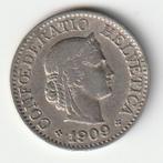 10  rappen   1909  Zwitserland. km. 27 ( 0,60 ), Postzegels en Munten, Munten | Europa | Niet-Euromunten, Ophalen of Verzenden