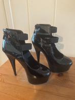Kinky zwarte lak leren pumps hoge hak van Pleaser, maat 40, Kleding | Dames, Verzenden, Zwart, Pleaser, Zo goed als nieuw