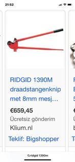 RIDGID 1390M  Draadstangenknipper, Doe-het-zelf en Verbouw, Gereedschap | Machine-onderdelen en Toebehoren, Ophalen, Gebruikt