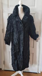Lange Vintage Bontjas Persianer Astrakan bontjas maat 40/42, S.Matthijs Muyderman, Ophalen of Verzenden, Zo goed als nieuw, Zwart